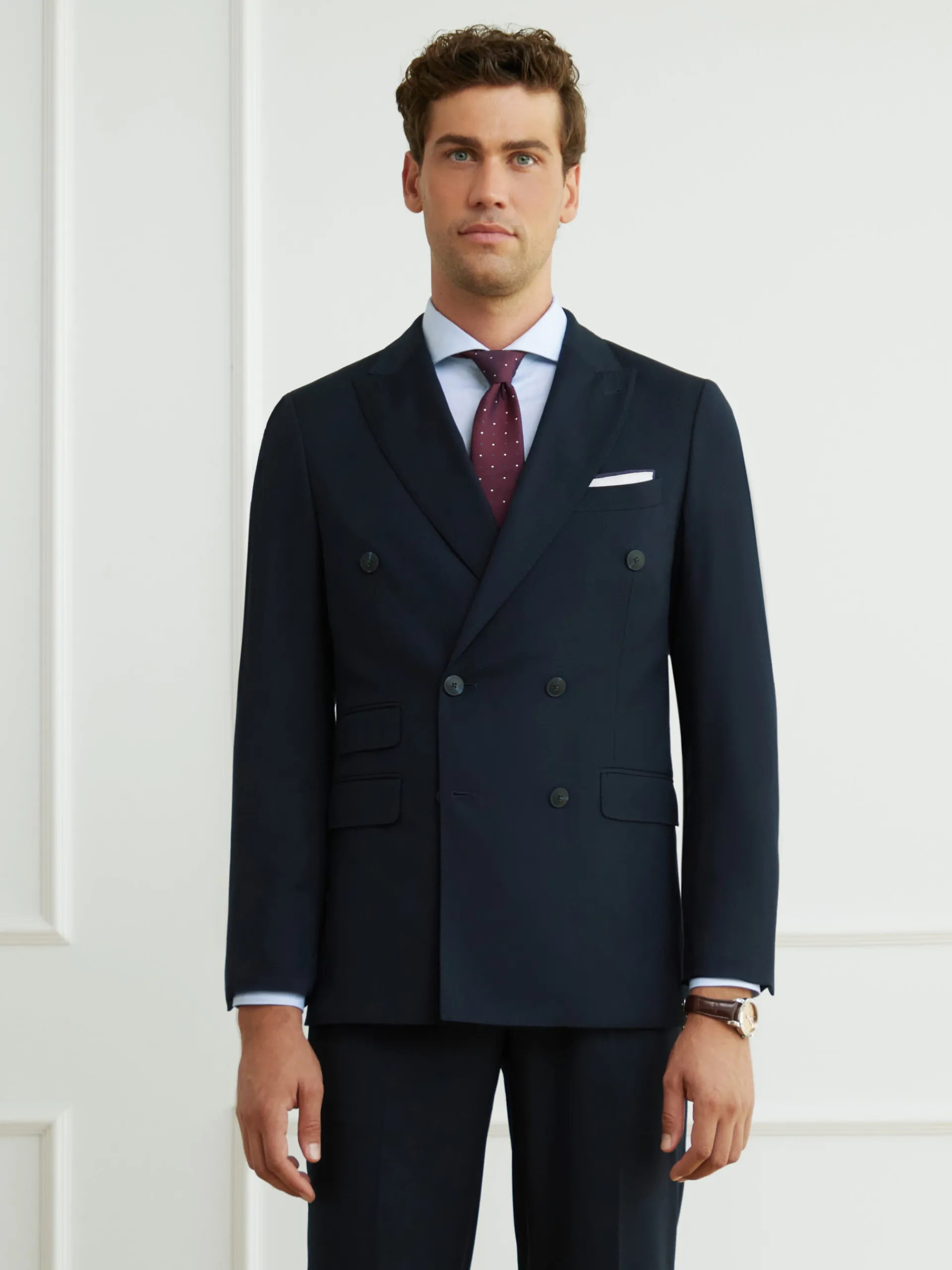 Clearance AMERICANA TWILL CRUZADO Hombre Trajes|Trajes