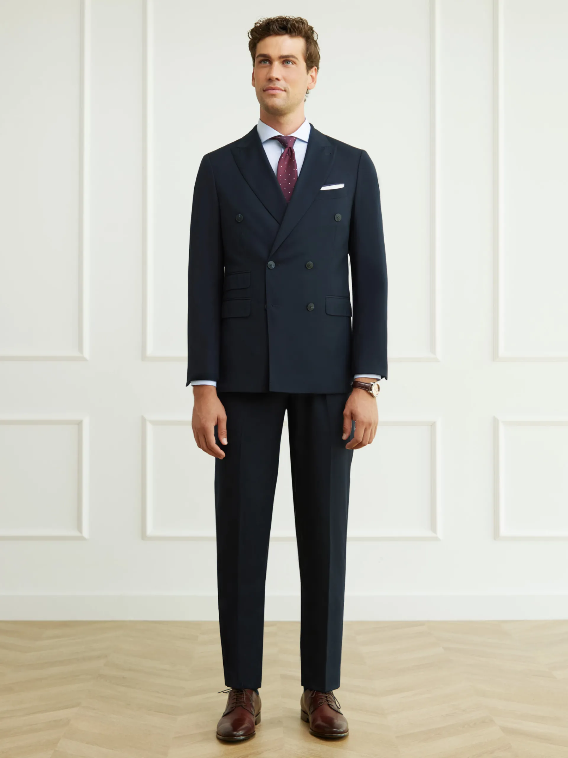 Clearance AMERICANA TWILL CRUZADO Hombre Trajes|Trajes