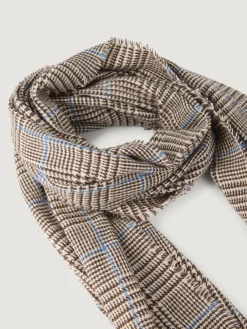 New BUFANDA CHECKS MARRÓN Hombre Bufandas