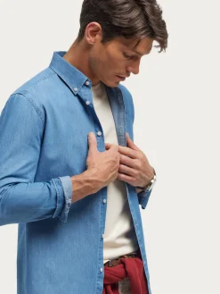 Outlet CAMISA DENIM B.DOWN Hombre Casual