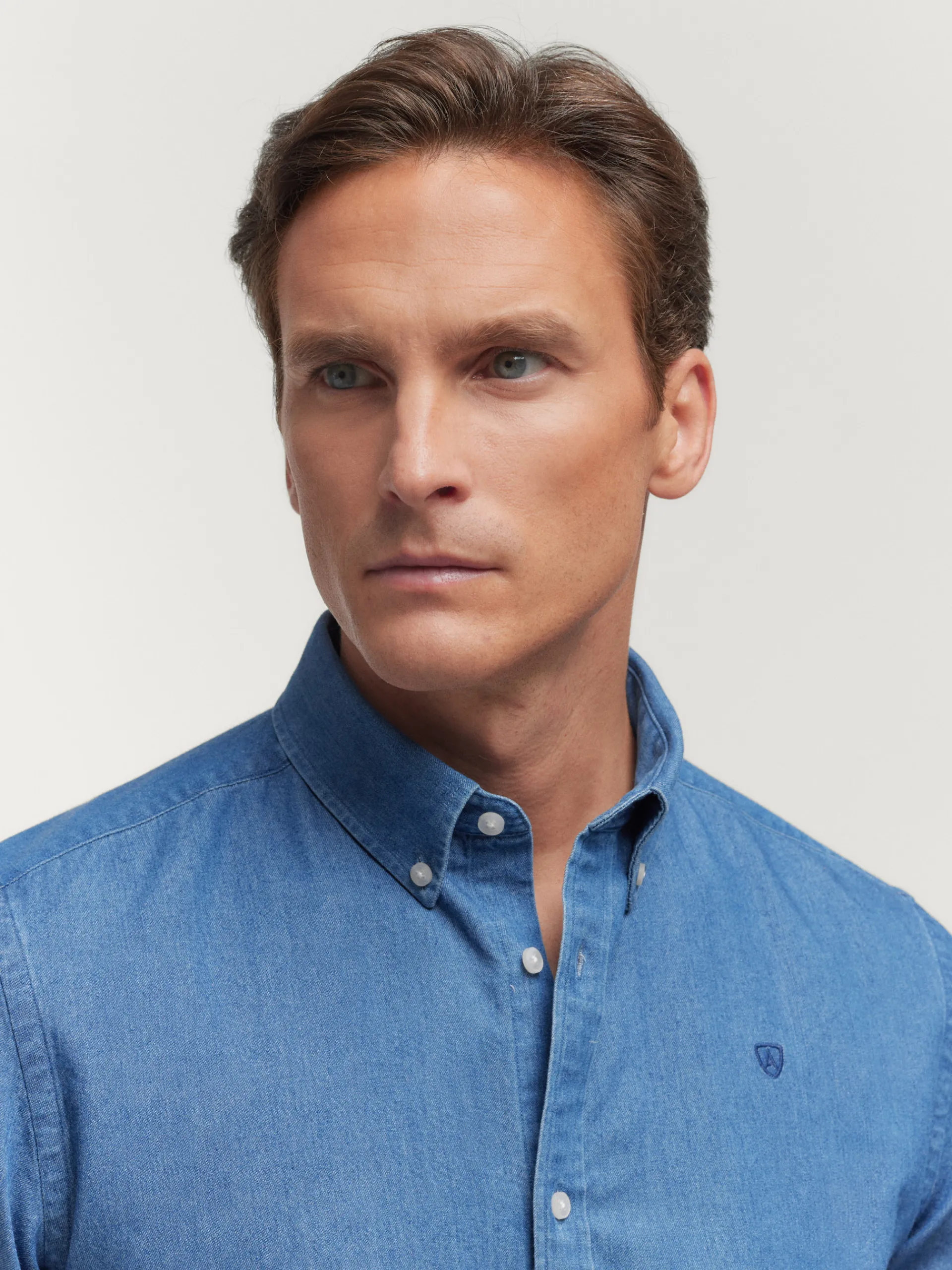 Discount CAMISA DENIM SLUB Hombre Casual