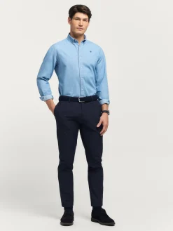 New CAMISA DENIM SLUB Hombre Casual