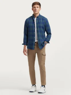 Hot CAMISA FLANNEL TARTAN Hombre Franela