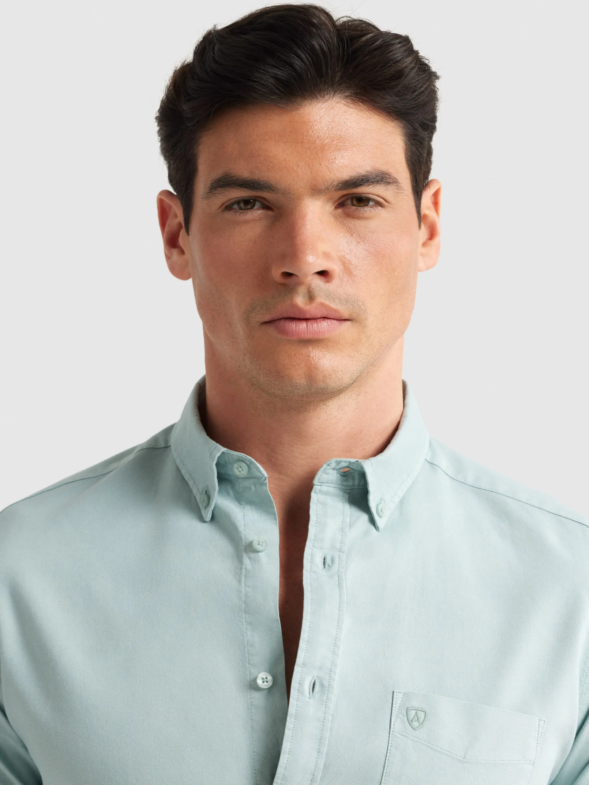 New CAMISA OXFORD POCKET DYE Hombre Oxford