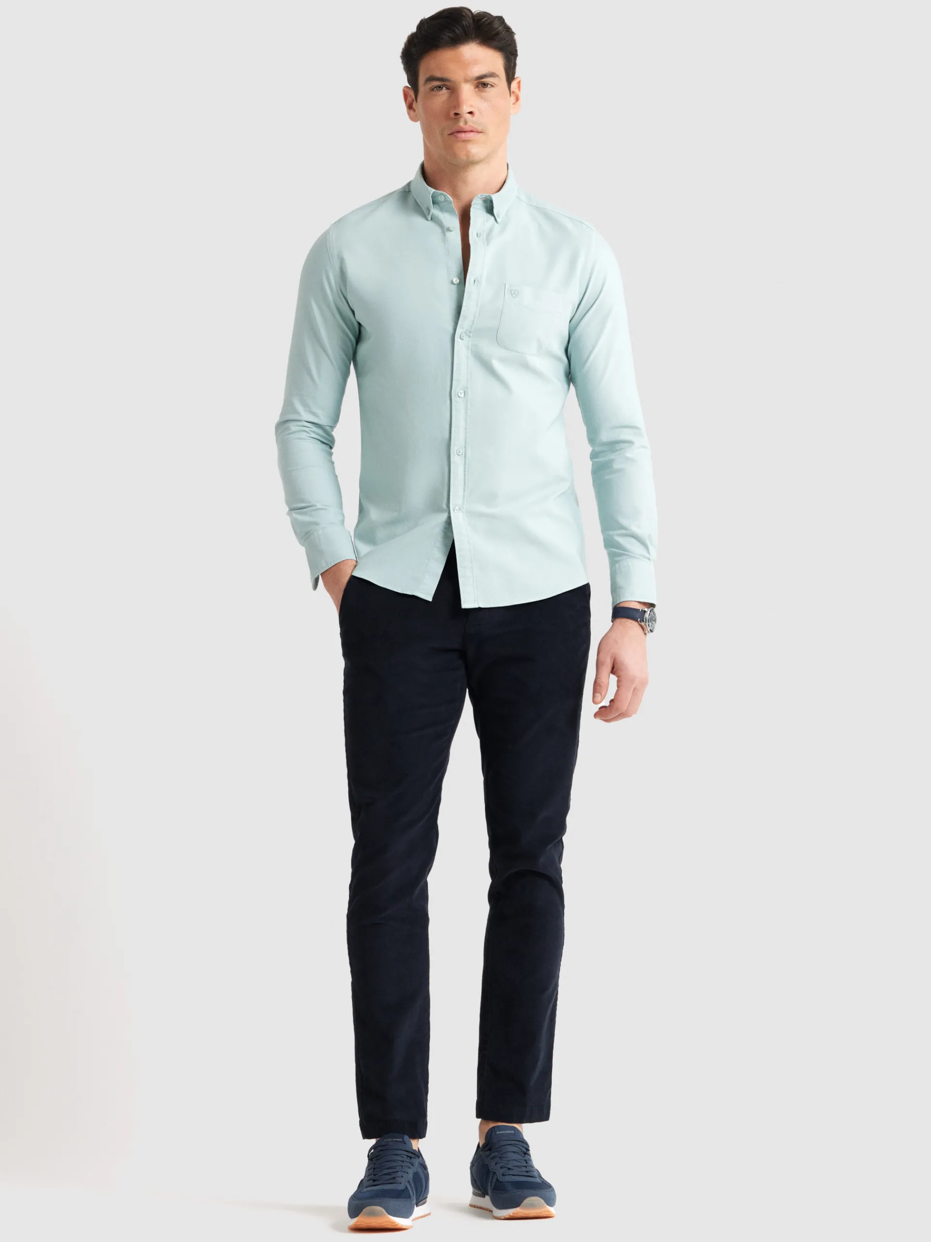 New CAMISA OXFORD POCKET DYE Hombre Oxford