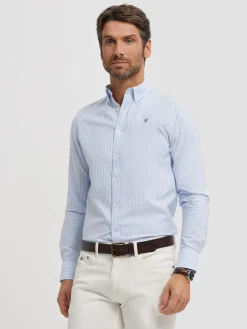 Outlet CAMISA OXFORD RAYAS BASIC Hombre Oxford