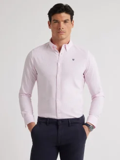 CAMISA OXFORD RAYAS BASIC Hombre Oxford