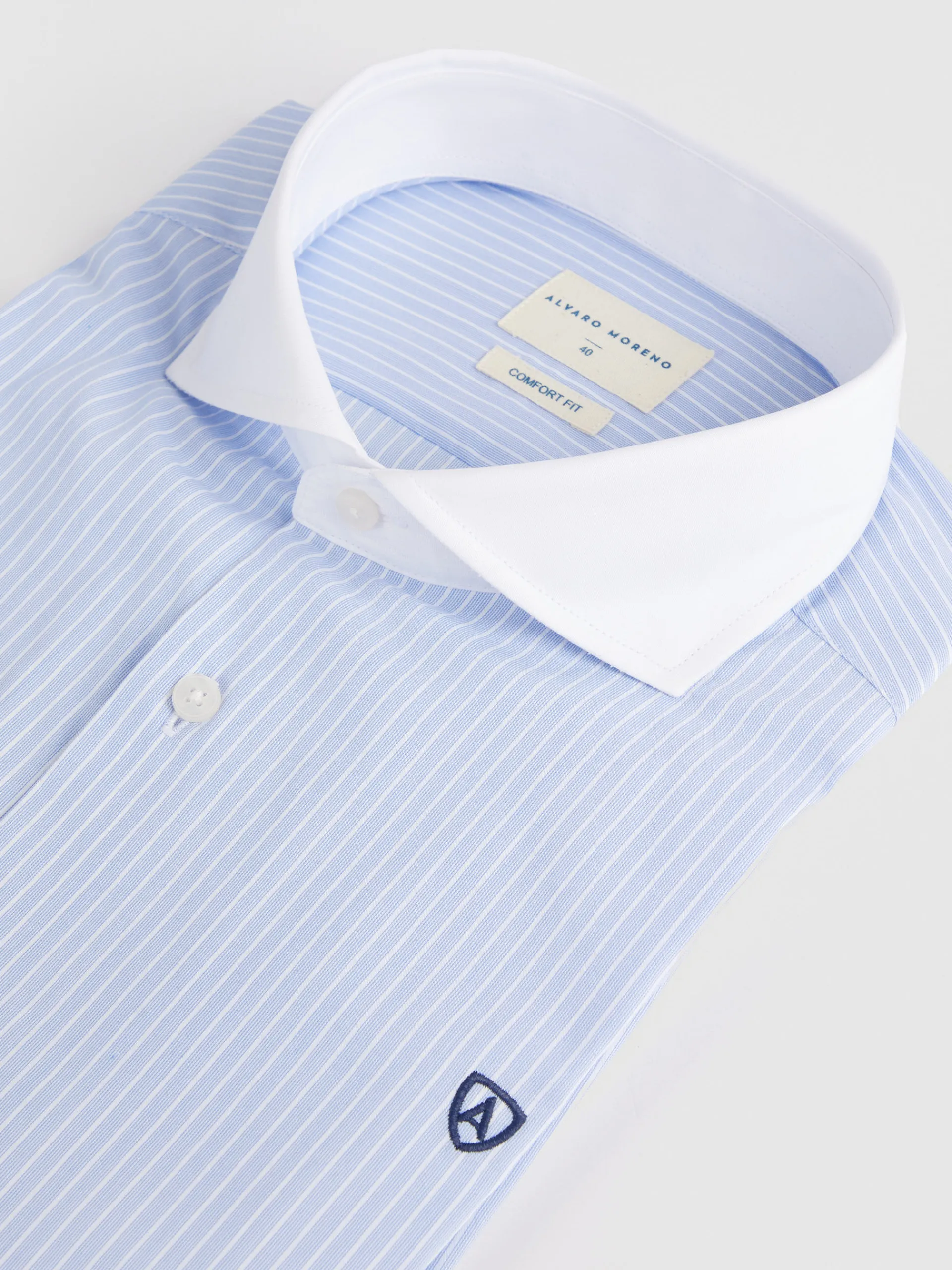 New CAMISA RAYAS C. BLANCO Hombre Camisas Vestir|Camisas Vestir