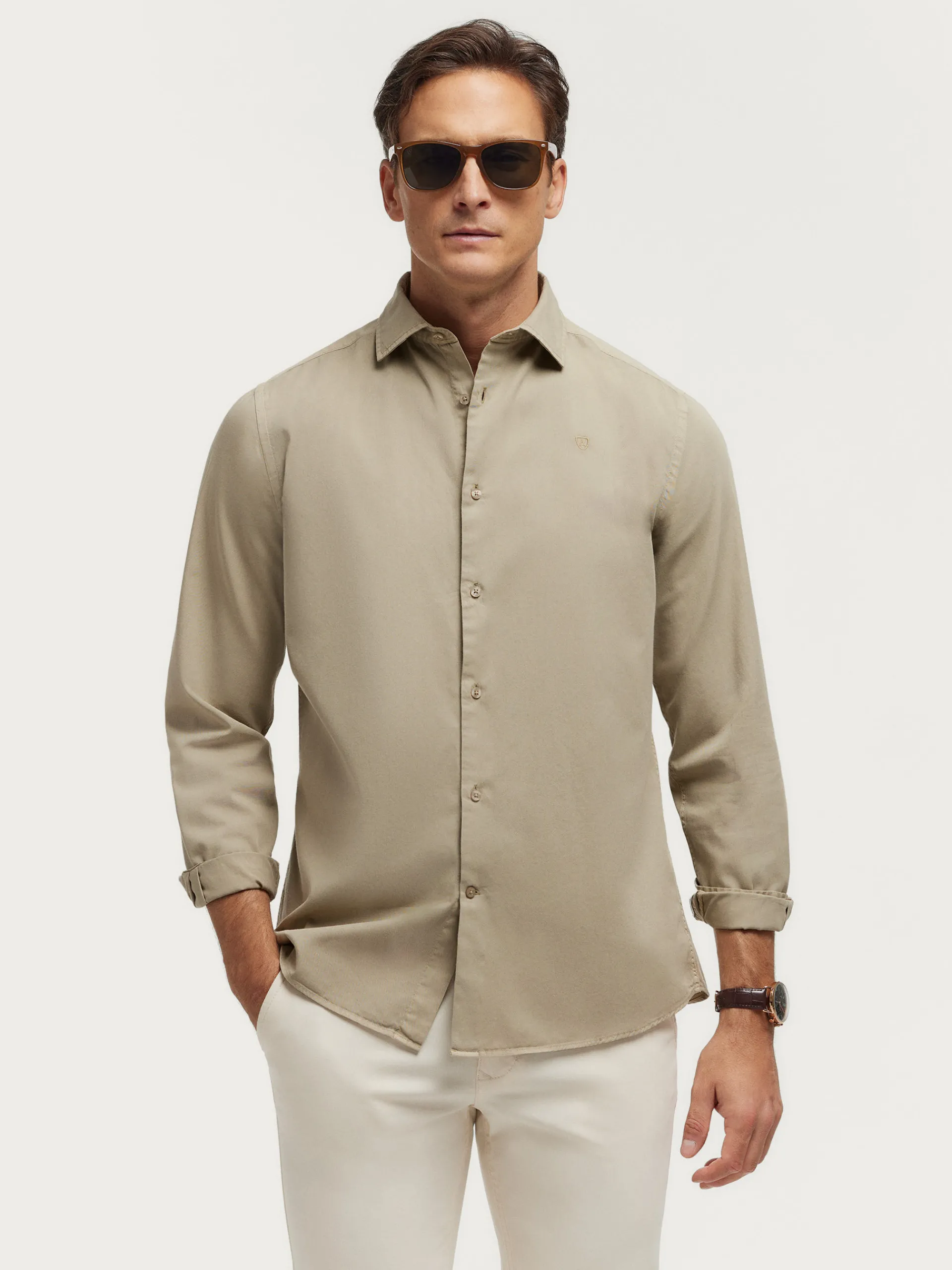 Outlet CAMISA TWILL DYE Hombre Casual