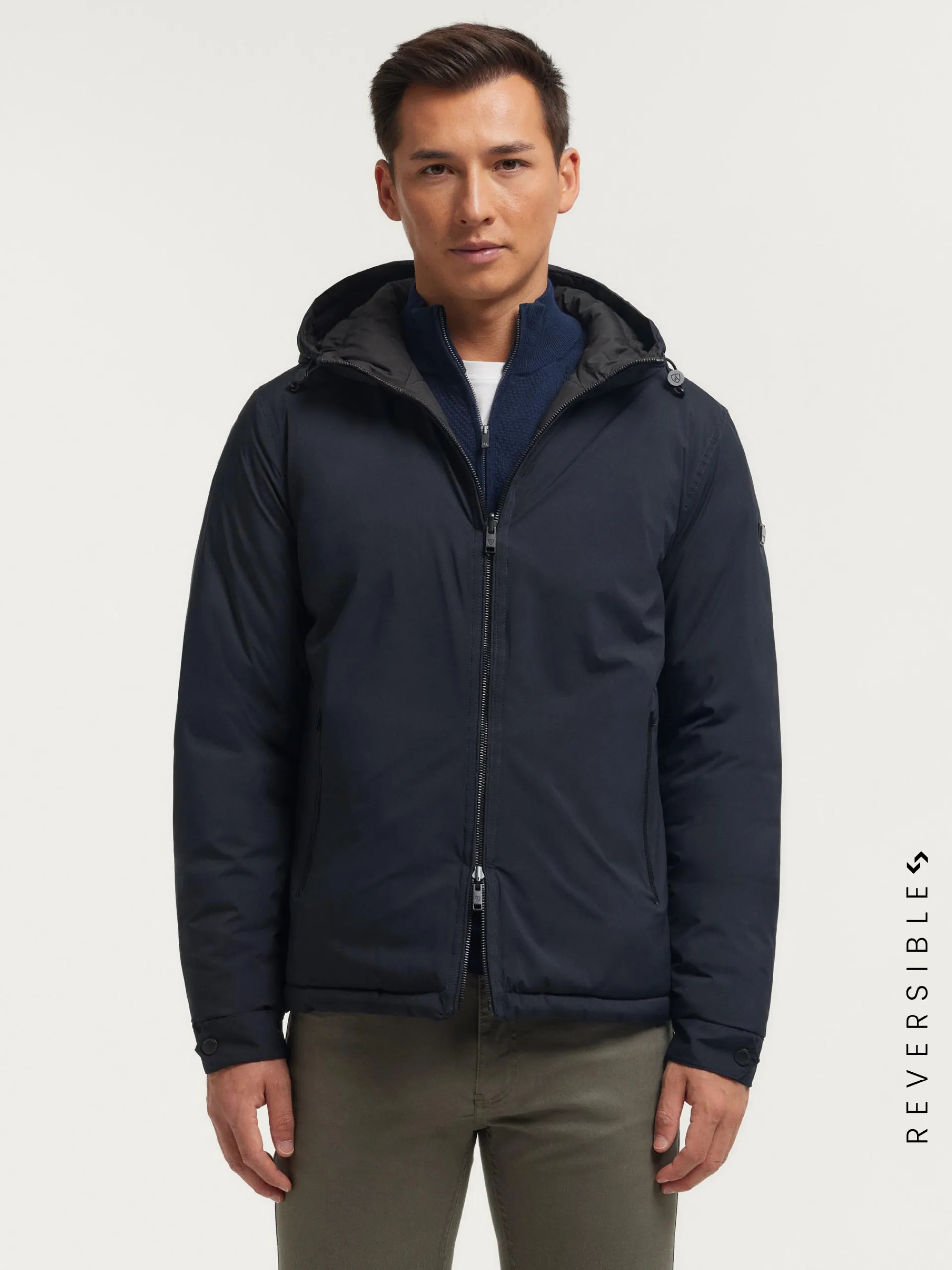 Outlet CAZADORA RATCHED REVERSIBLE | MARRÓN Hombre Cazadoras Y Parkas