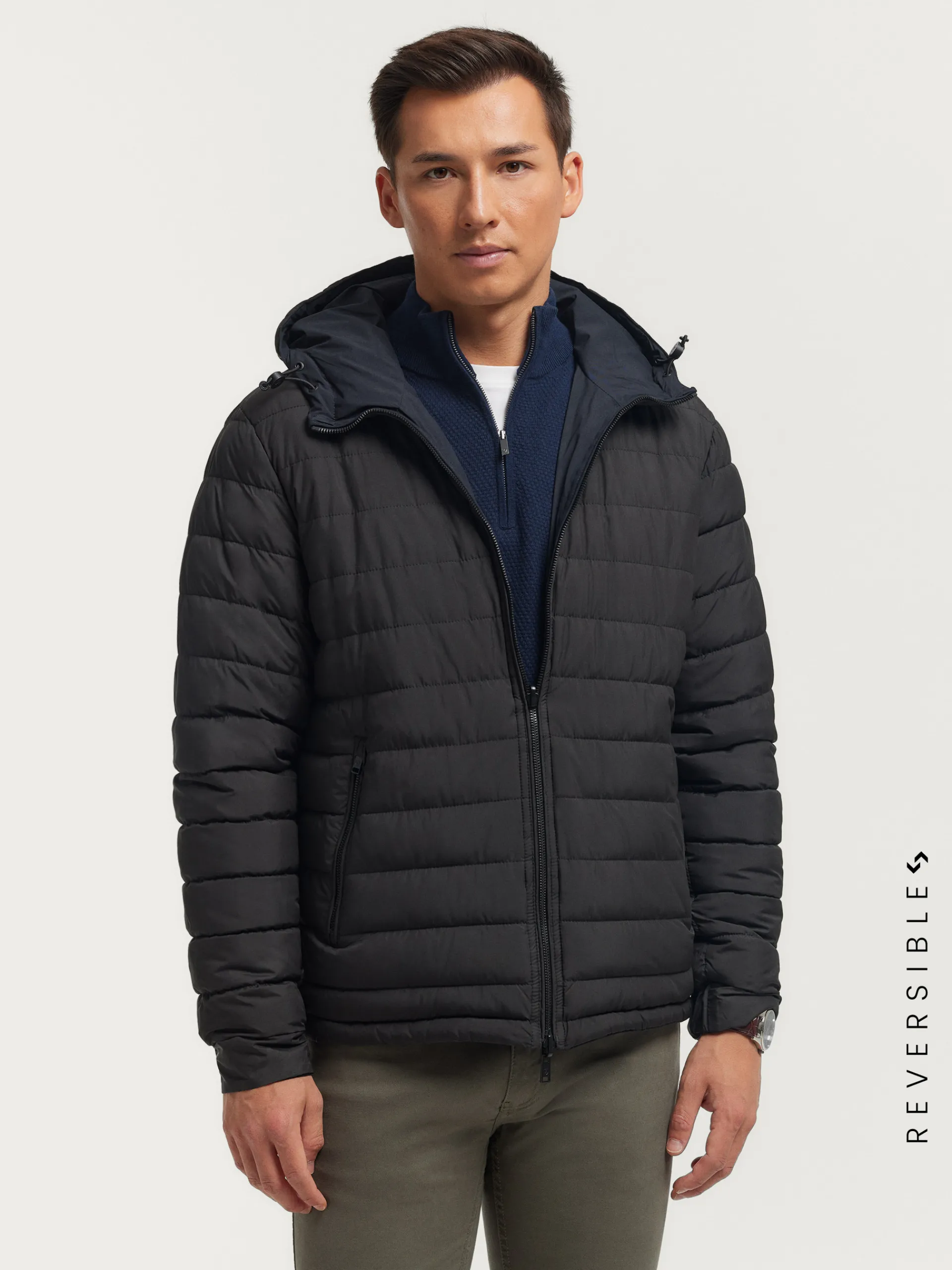 Outlet CAZADORA RATCHED REVERSIBLE | MARRÓN Hombre Cazadoras Y Parkas