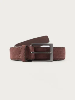 Clearance CINTURON ANTE VESTIR MARRÓN Hombre Cinturones