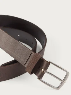 New CINTURON LOGO PIEL MARRÓN Hombre Cinturones