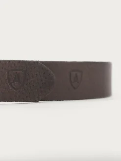 New CINTURON LOGO PIEL MARRÓN Hombre Cinturones