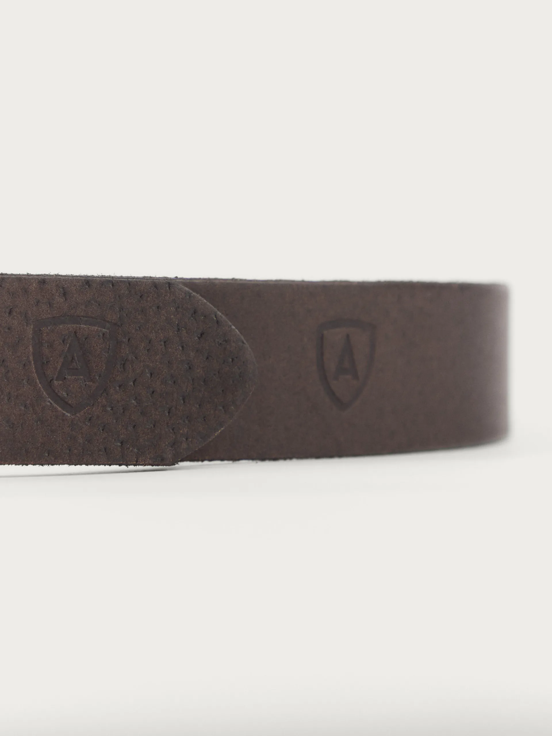 New CINTURON LOGO PIEL MARRÓN Hombre Cinturones