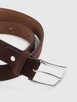 Hot CINTURON VESTIR SERRAJE MARRÓN Hombre Cinturones