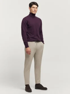 JERSEY ROLL COLLAR BURDEOS Hombre Jerséis