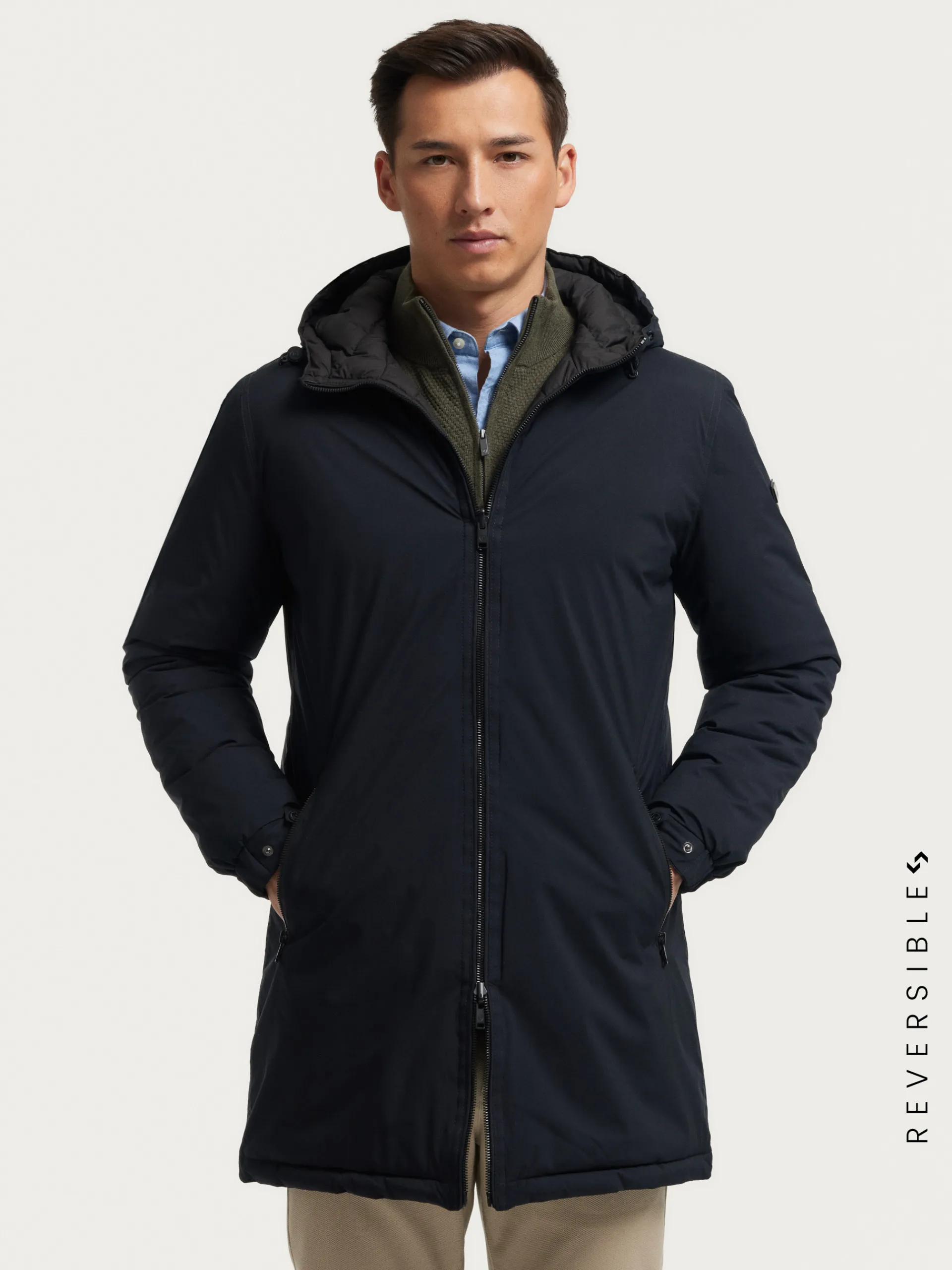 Clearance PARKA RATCHED REVERSIBLE | MARRÓN Hombre Cazadoras Y Parkas