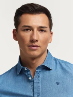 Outlet POLERA DENIM Hombre Casual|Poleras