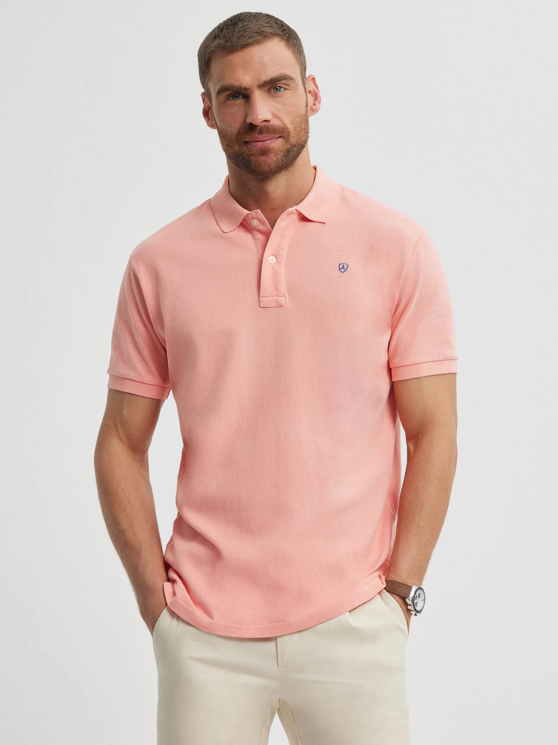 Discount POLO BASIC SALMÓN Hombre Polos Y Poleras